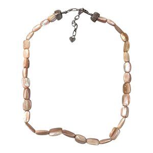 Sterling Silver Jay King 925 Necklace Mother of Pearl Pink Opal ? Shell Beads